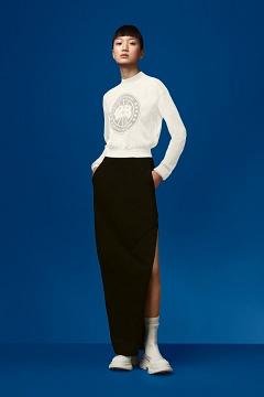 Ropa Canada Goose Mujer Mexico - Logo Suéteres Blancos GT4591208